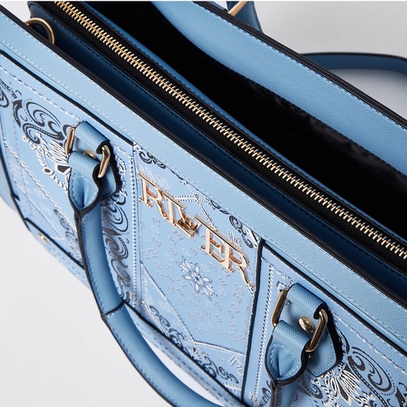 Riverisland Blue Bandana Print Tote - Picture 3 of 7